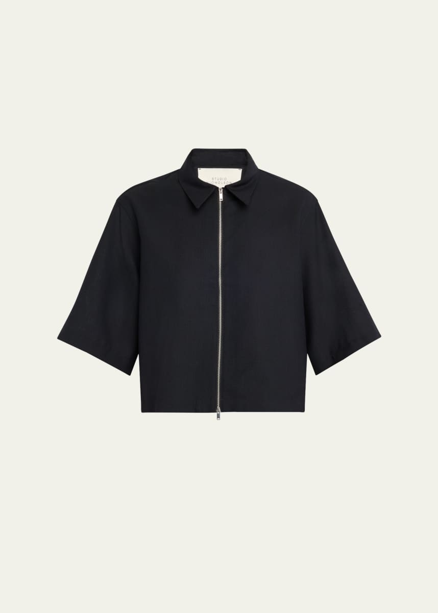 Studio Nicholson Zip Through Wool Shirt