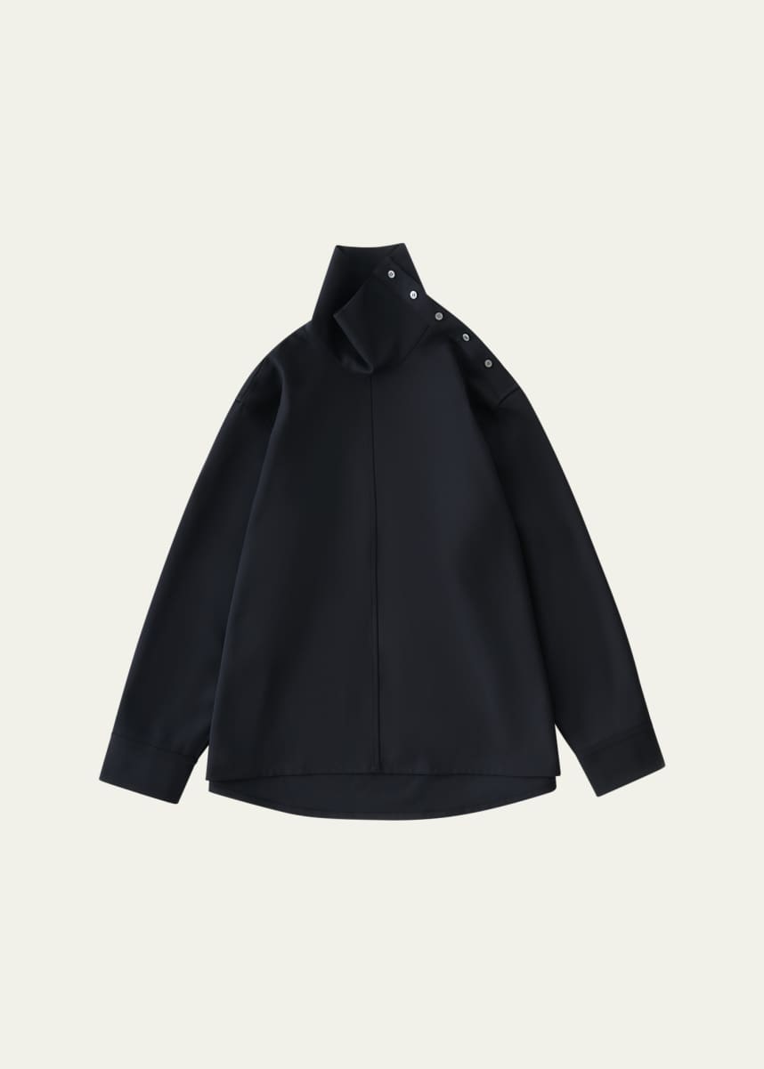 Studio Nicholson Wist Draped High-Neck Top