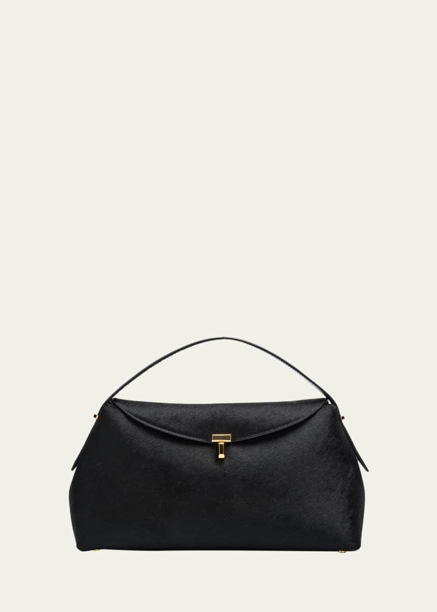 Toteme T Lock Horsehair Top-Handle Bag