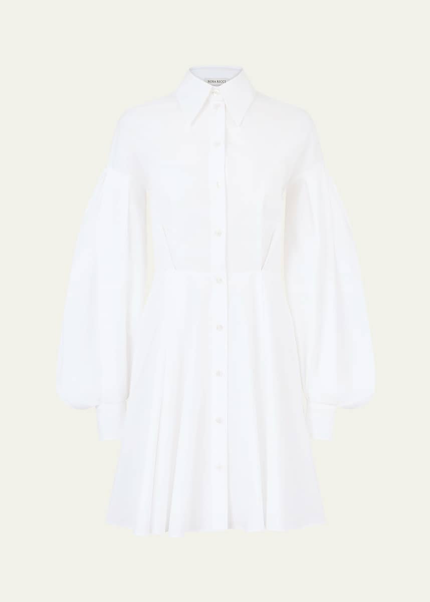 Nina Ricci Cocoon Sleeve Poplin Mini Dress