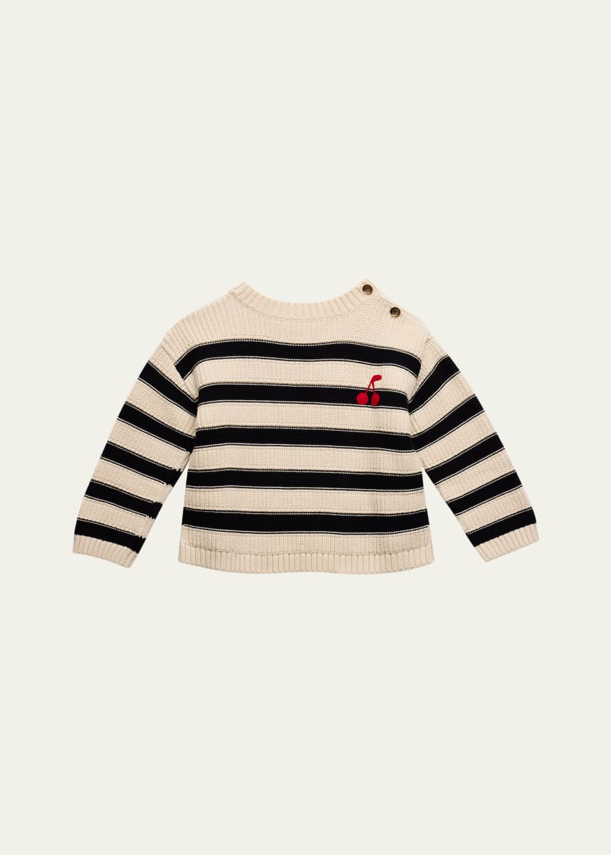 Bonpoint Girl's Ereni Striped Sweater, Size 4-14