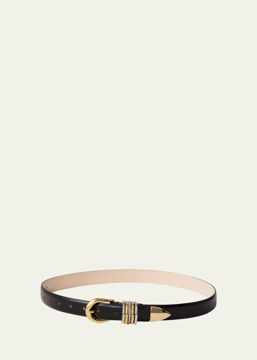 Dehanche Hollyhock Embellished Leather Belt