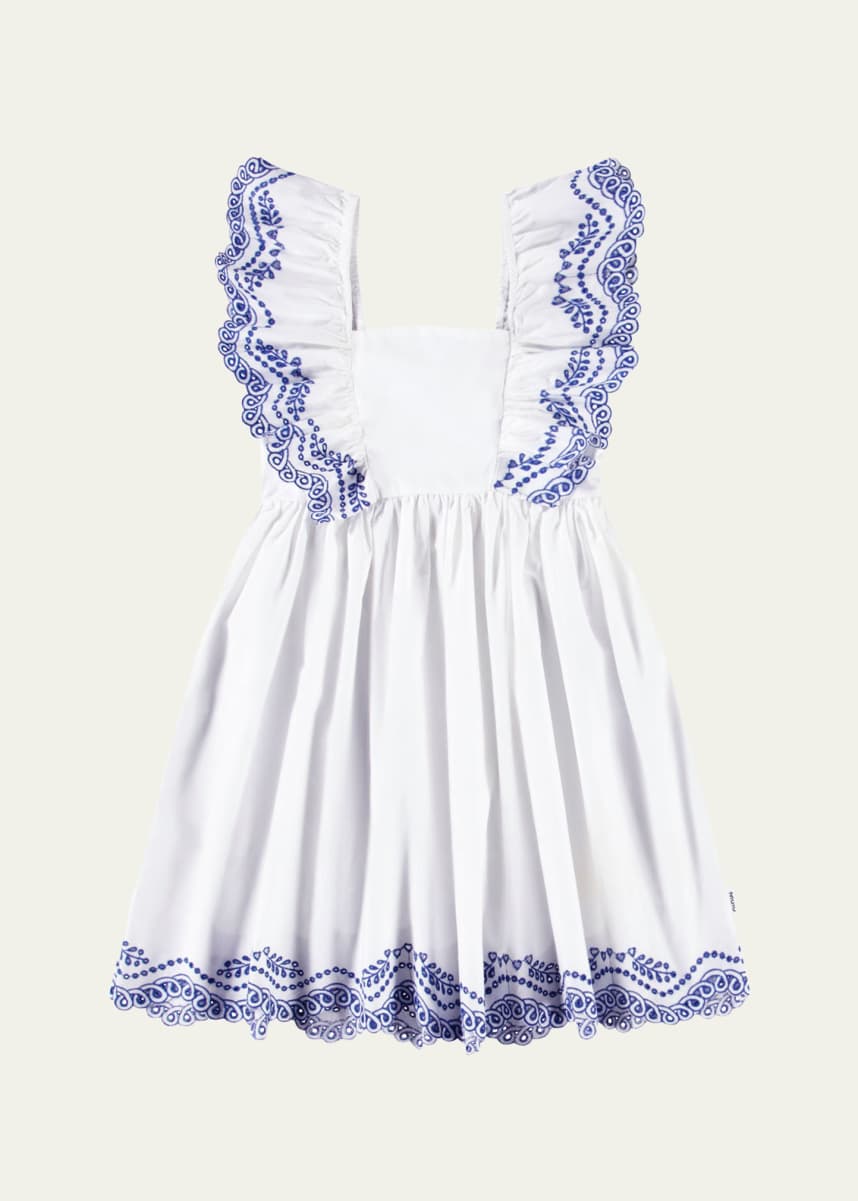 Molo Girl's Clementine Ruffle Dress, Size 3T-6