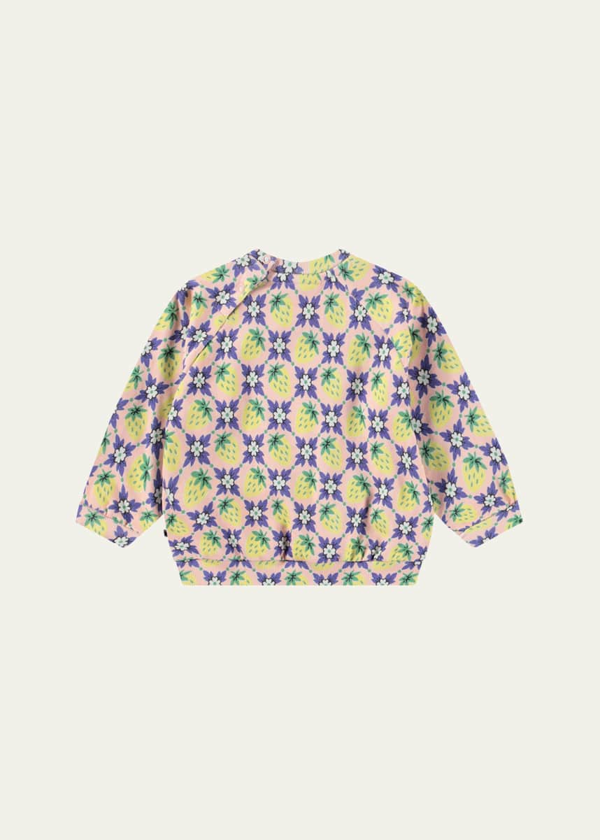 Molo Girl's Disc Floral-Print Sweatshirt, Size 3M-2