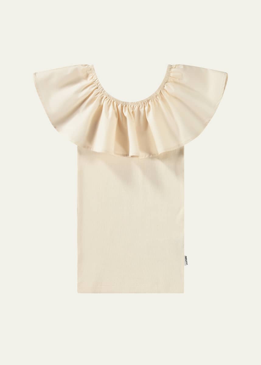 Molo Girl's Reca Ruffle Tank Top, Size 3T-6