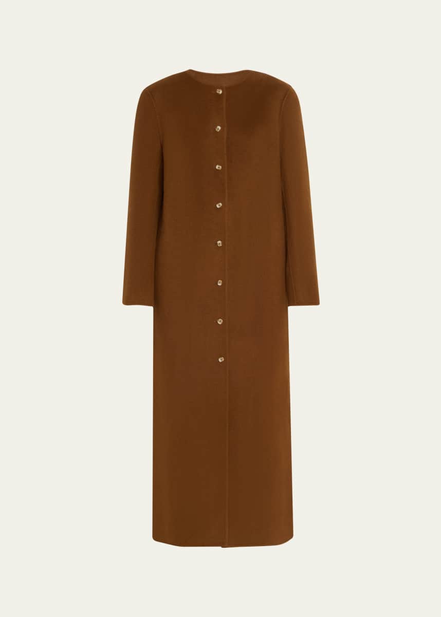 Loulou Studio Martil Long Wool Cashmere Coat