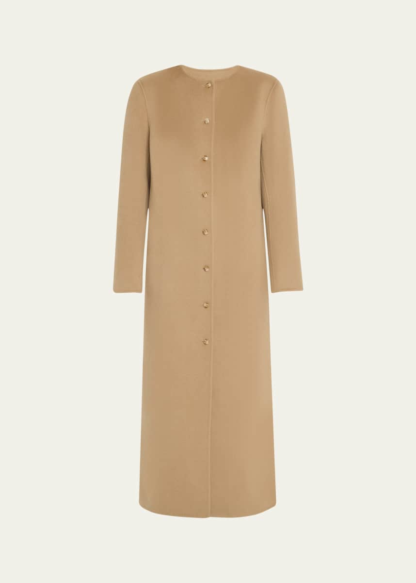 Loulou Studio Martil Long Wool Cashmere Coat