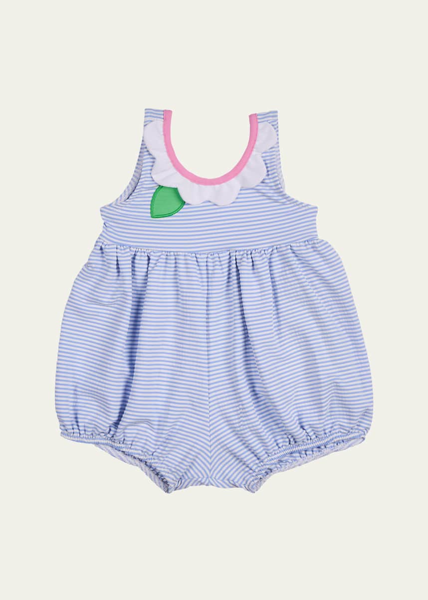 Florence Eiseman Girl's Seersucker Bubble Romper, Size 6M-24M