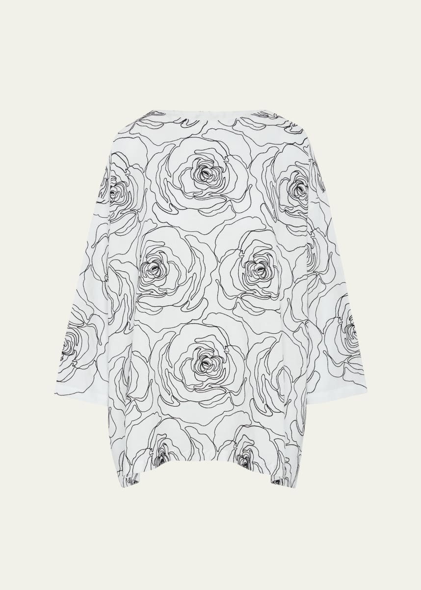 Eskandar Wide A-Line Scoop-Neck Tunic (Long Length)