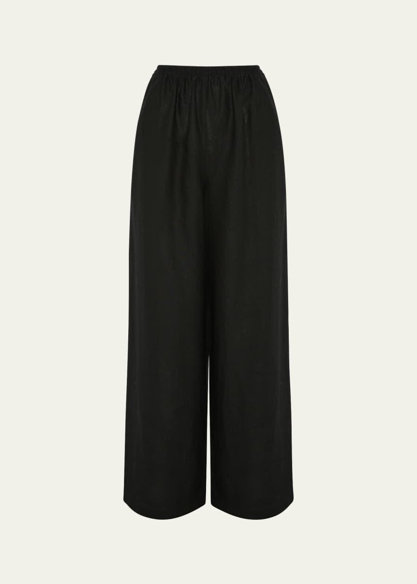 Eskandar Linen Flared Trousers