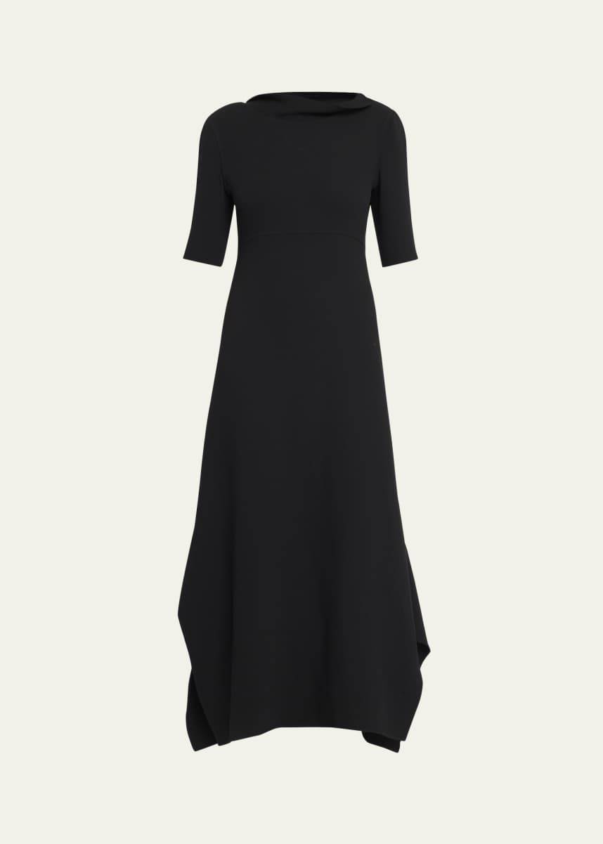 THE ROW Faede Draped Back Long Silk Dress