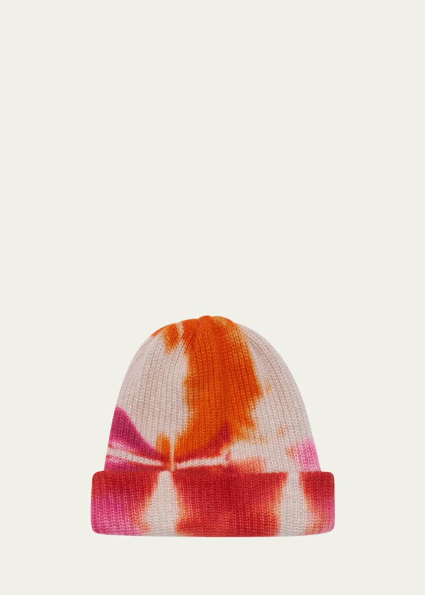 The Elder Statesman Rorschach Tie-Dye Cashmere Beaie