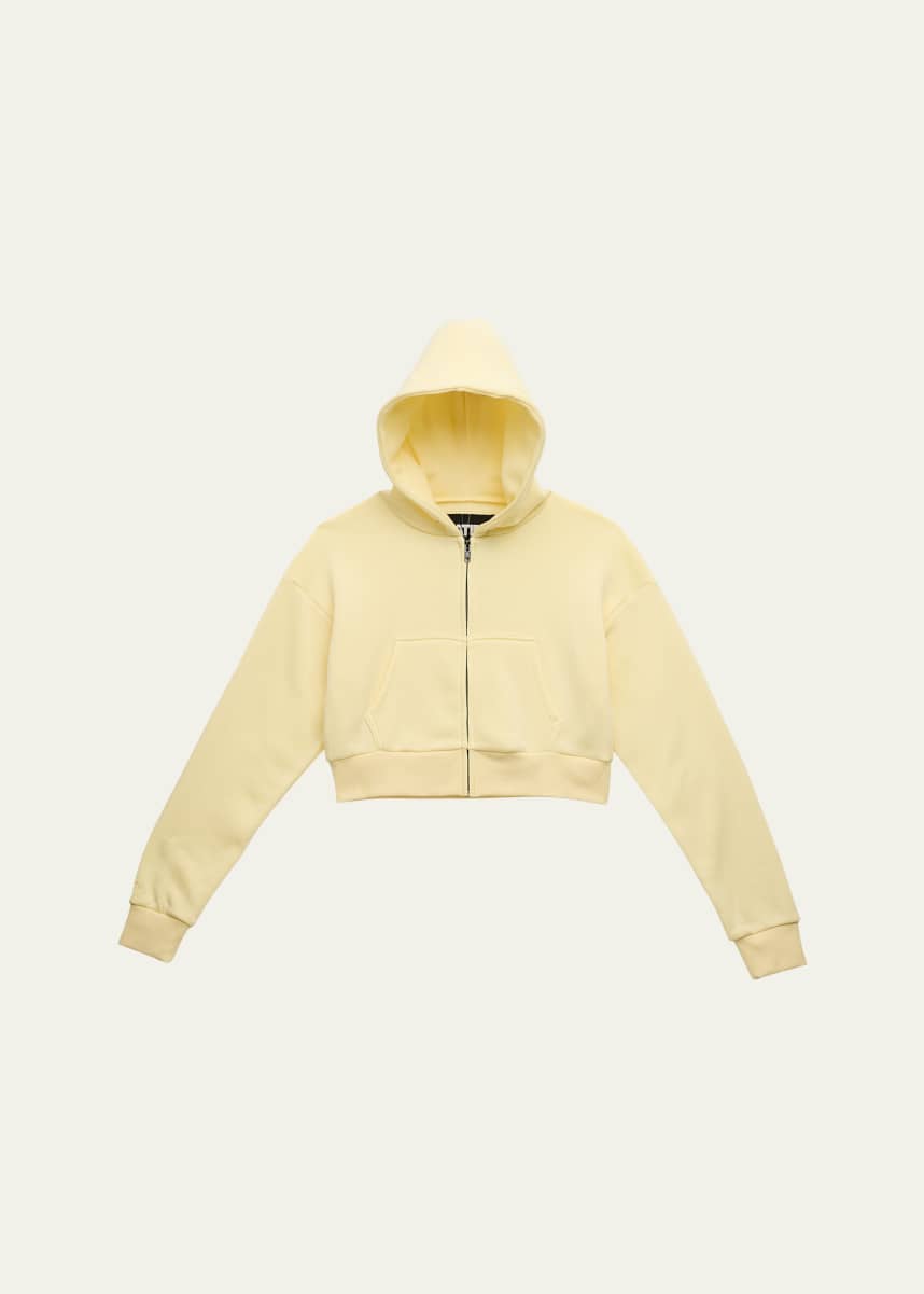 KatieJ NYC Girl's Tween Dylan Cropped Zip-Front Hoodie, Size S-XL