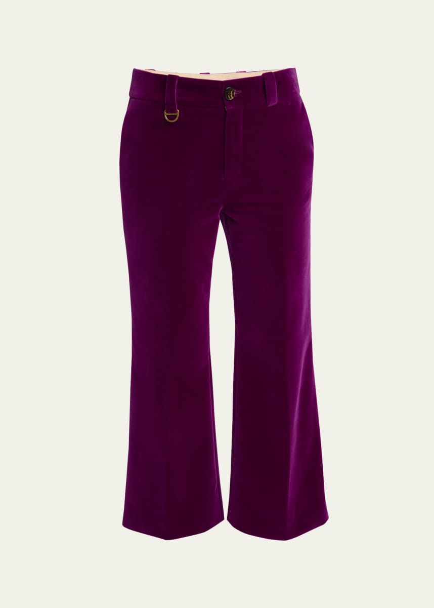 Chloe Flared Velvet Trousers