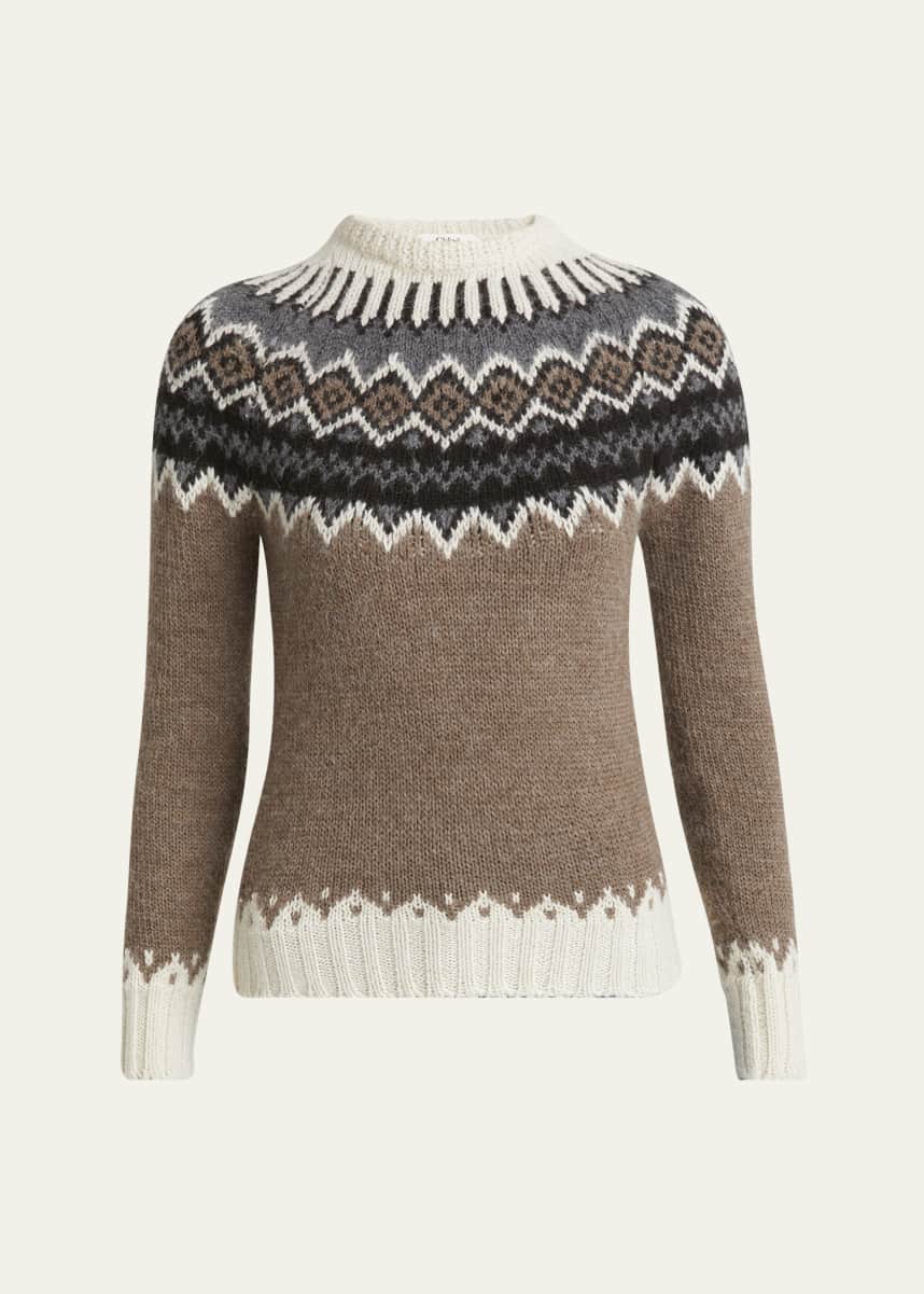 Chloe Fair Isle Alpaca Wool Cashmere Sweater