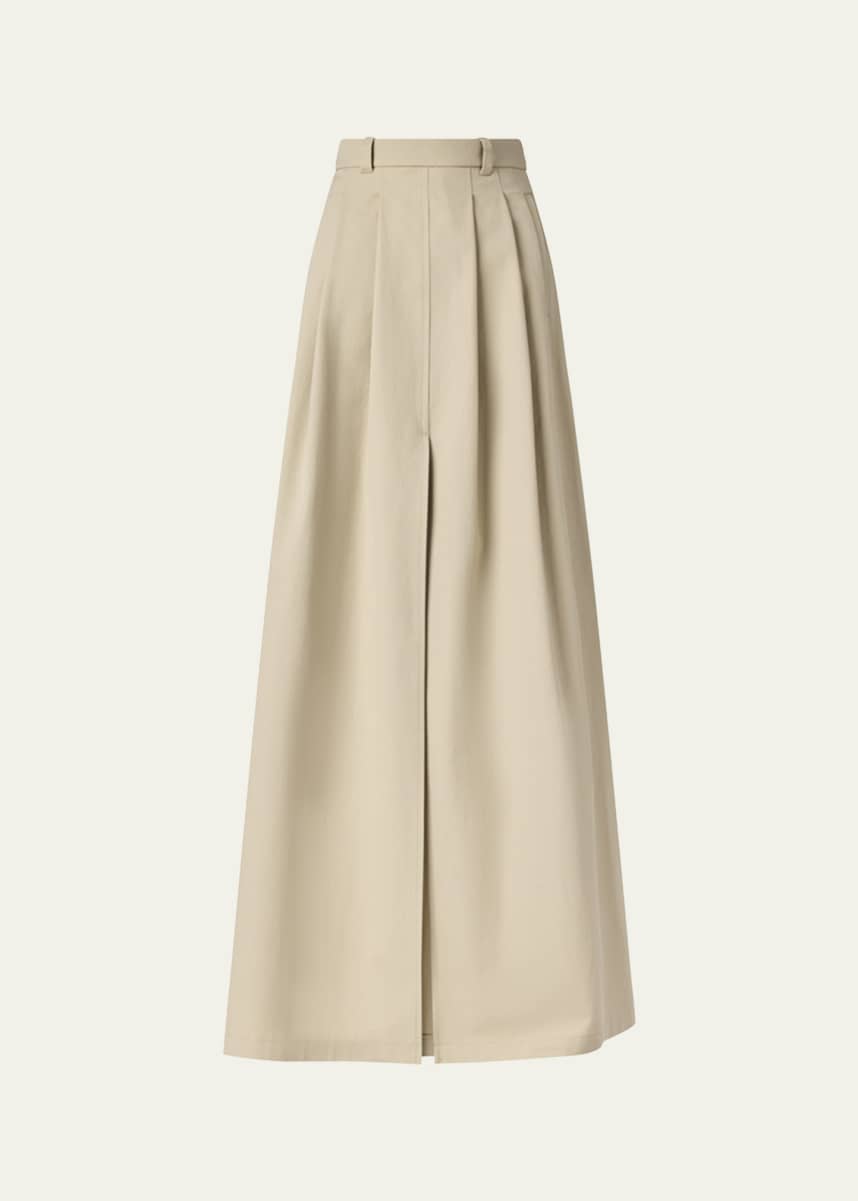 Altuzarra Mack Pleated Cotton Maxi Skirt