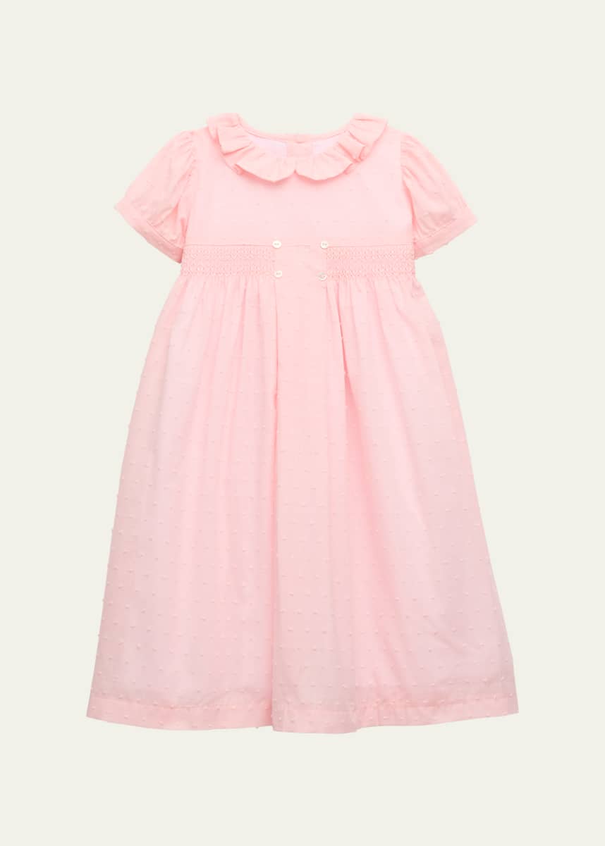 Mariella Ferrari Girl's Smocked Swiss Dot Dress, Size 12M-8