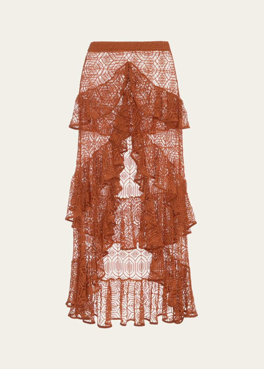 PatBO Pine Lace Beach Skirt