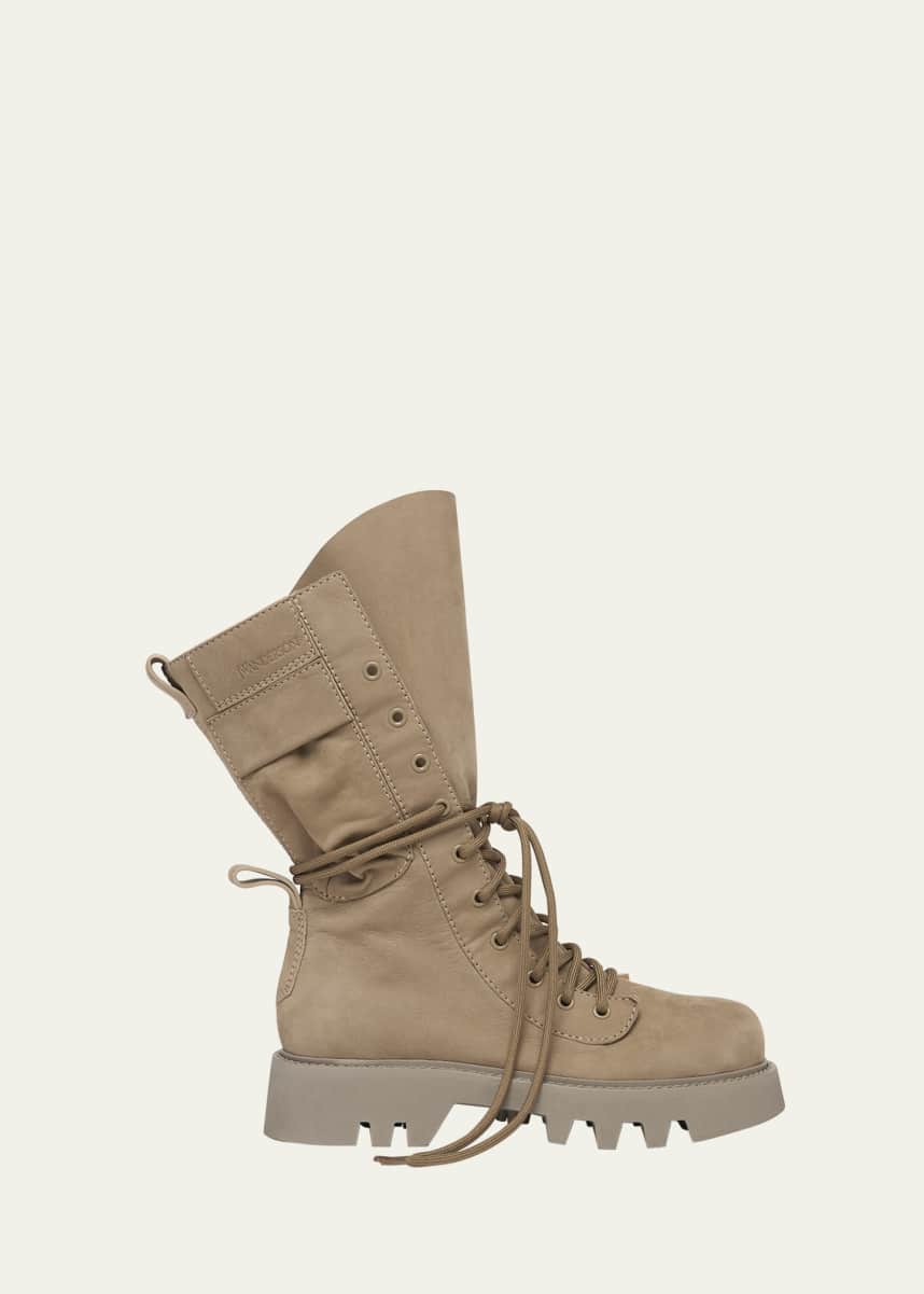 JW Anderson Suede Lace-Up Combat Boots