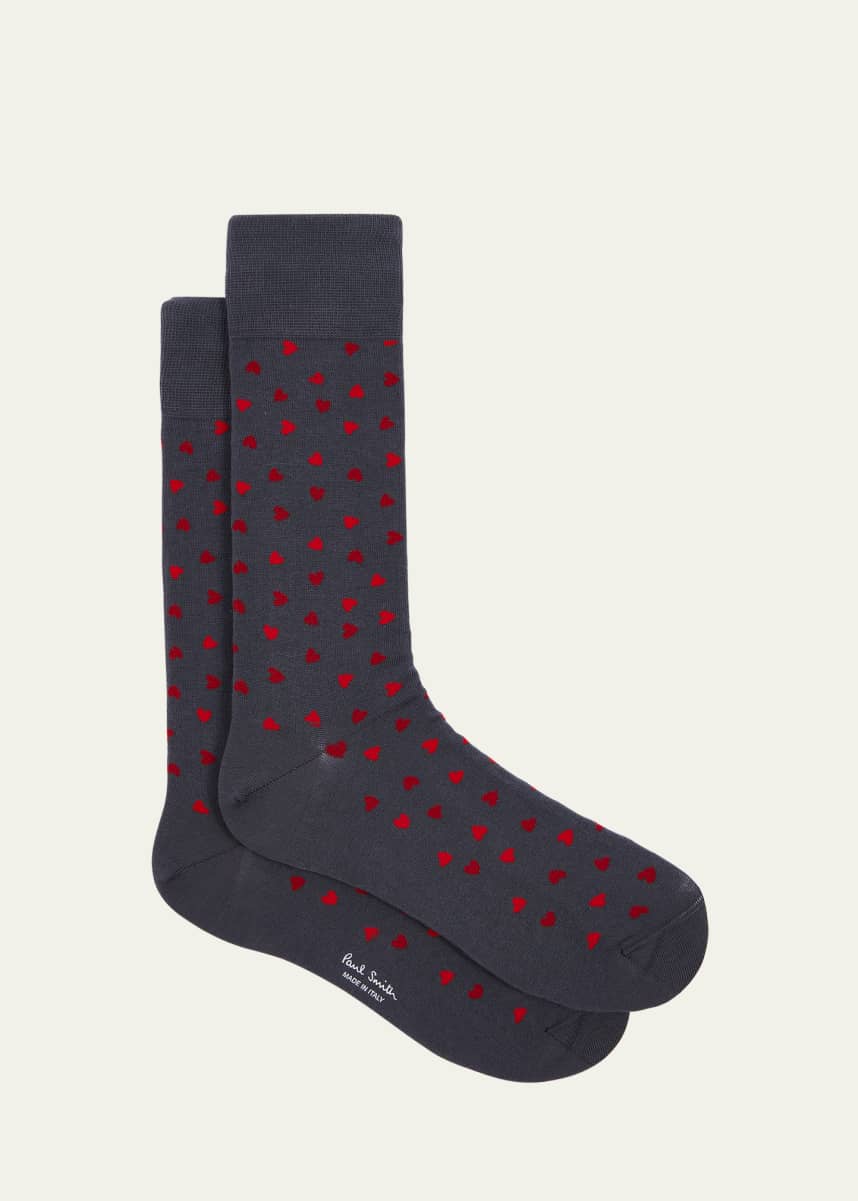 Paul Smith Men's Islington Heart Crew Socks