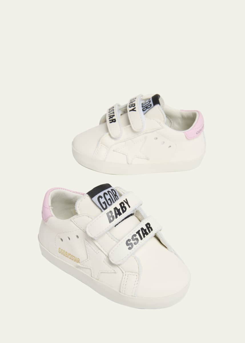Golden Goose Kid's Old School Glitter Dual-Grip Sneakers, Babies