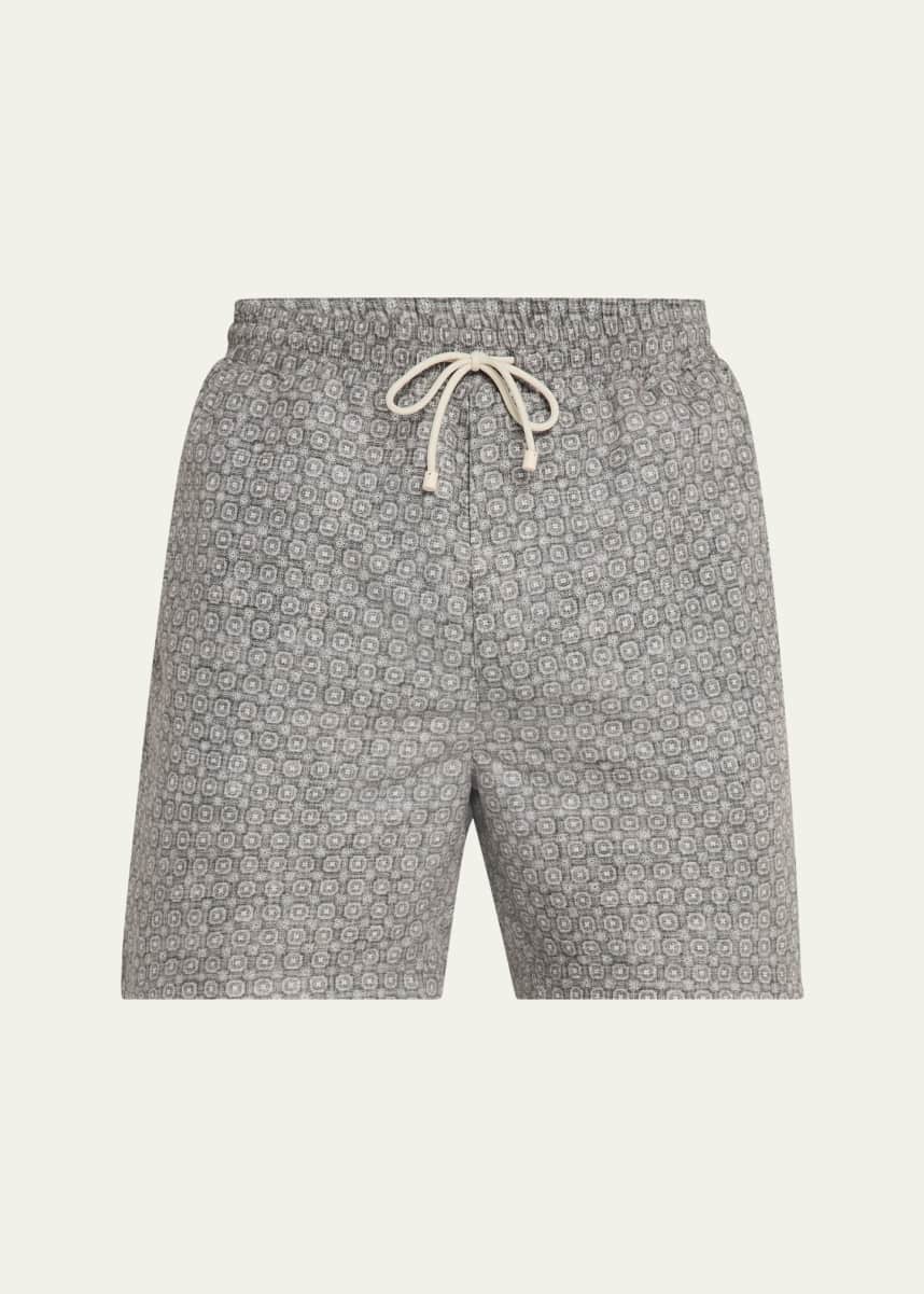 Brunello Cucinelli Men's Medallion Swim Trunks