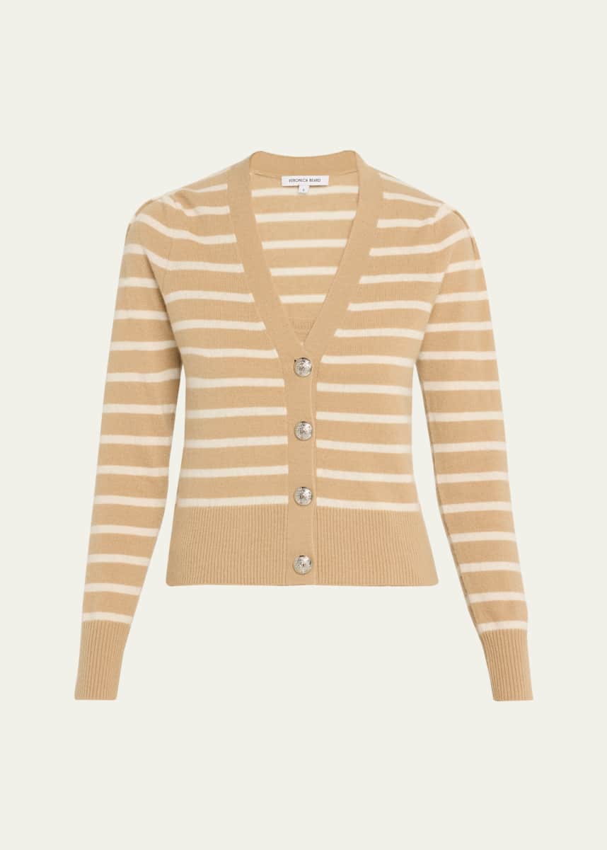 Veronica Beard Solene Stripe Cashmere Cardigan