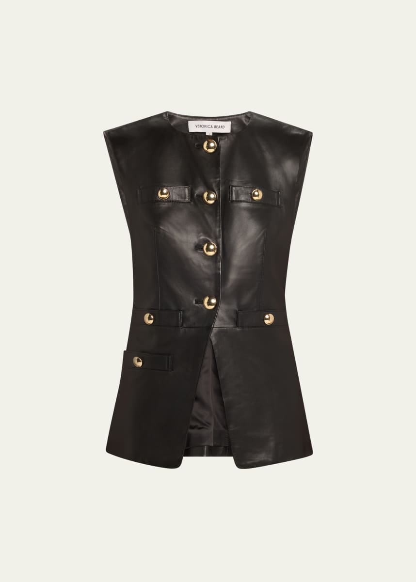 Veronica Beard Tamara Leather Vest