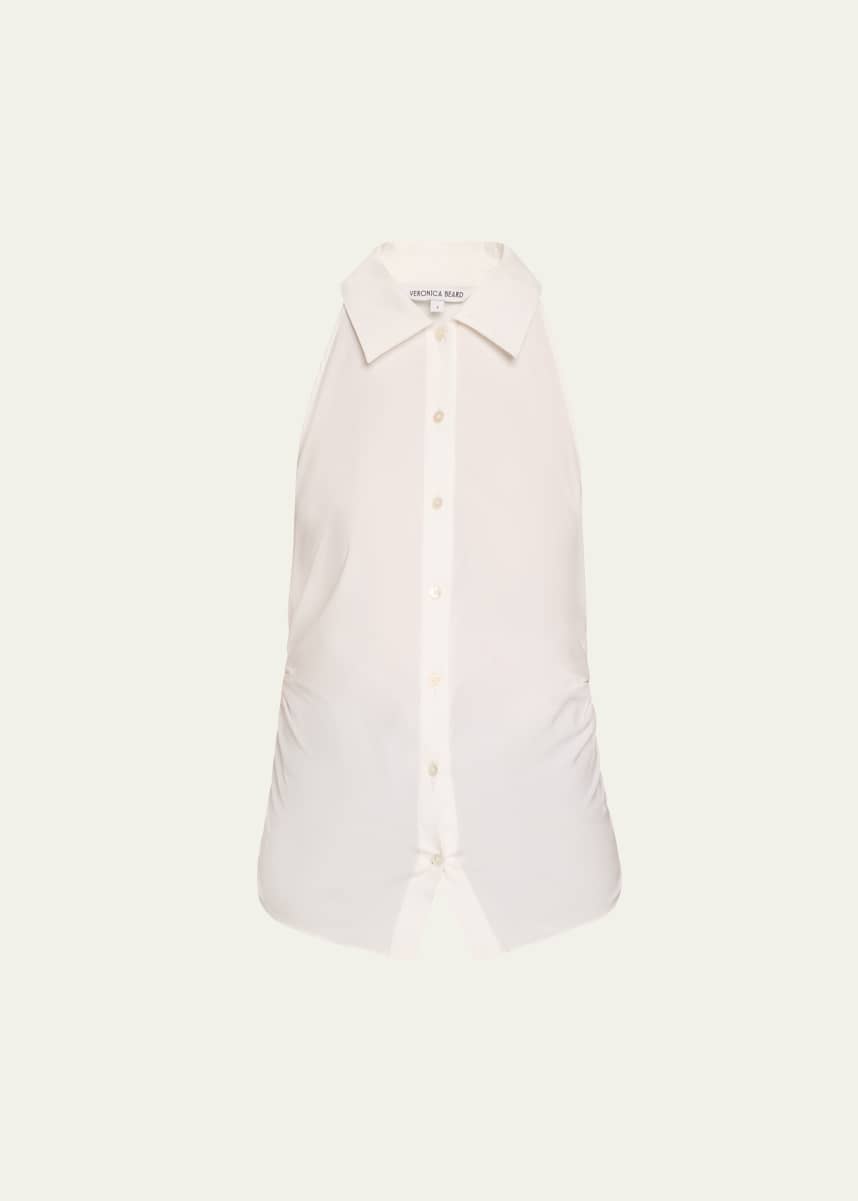 Veronica Beard Regina Sleeveless Button-Front Shirt