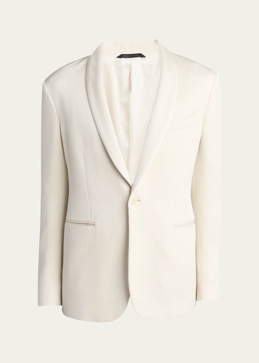 Giorgio Armani Men's Honeycomb Shawl Sport Coat