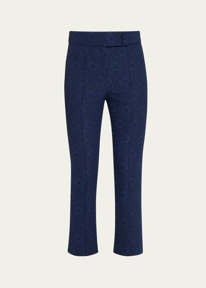 Veronica Beard Dell Floral Tailored Trousers
