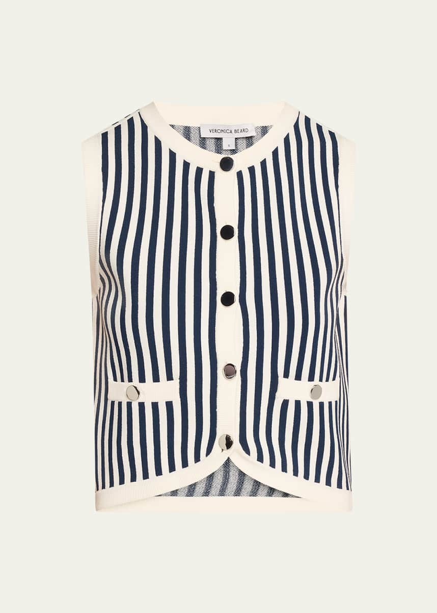 Veronica Beard Leland Stripe Vest