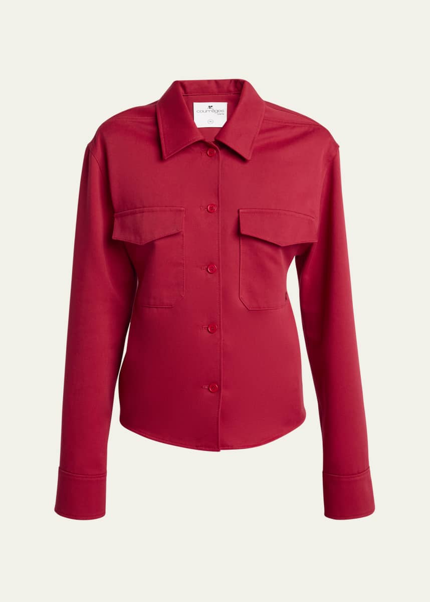 Courreges Utility Button Down Cotton Shirt