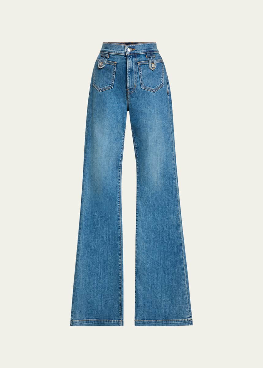 Veronica Beard Beverly High-Rise Skinny Flare Jeans