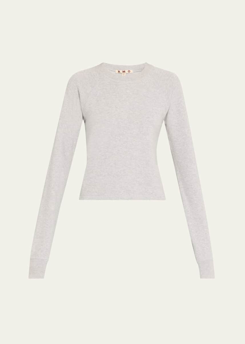 AMO Denim Foxy Long-Sleeve Knit Tee