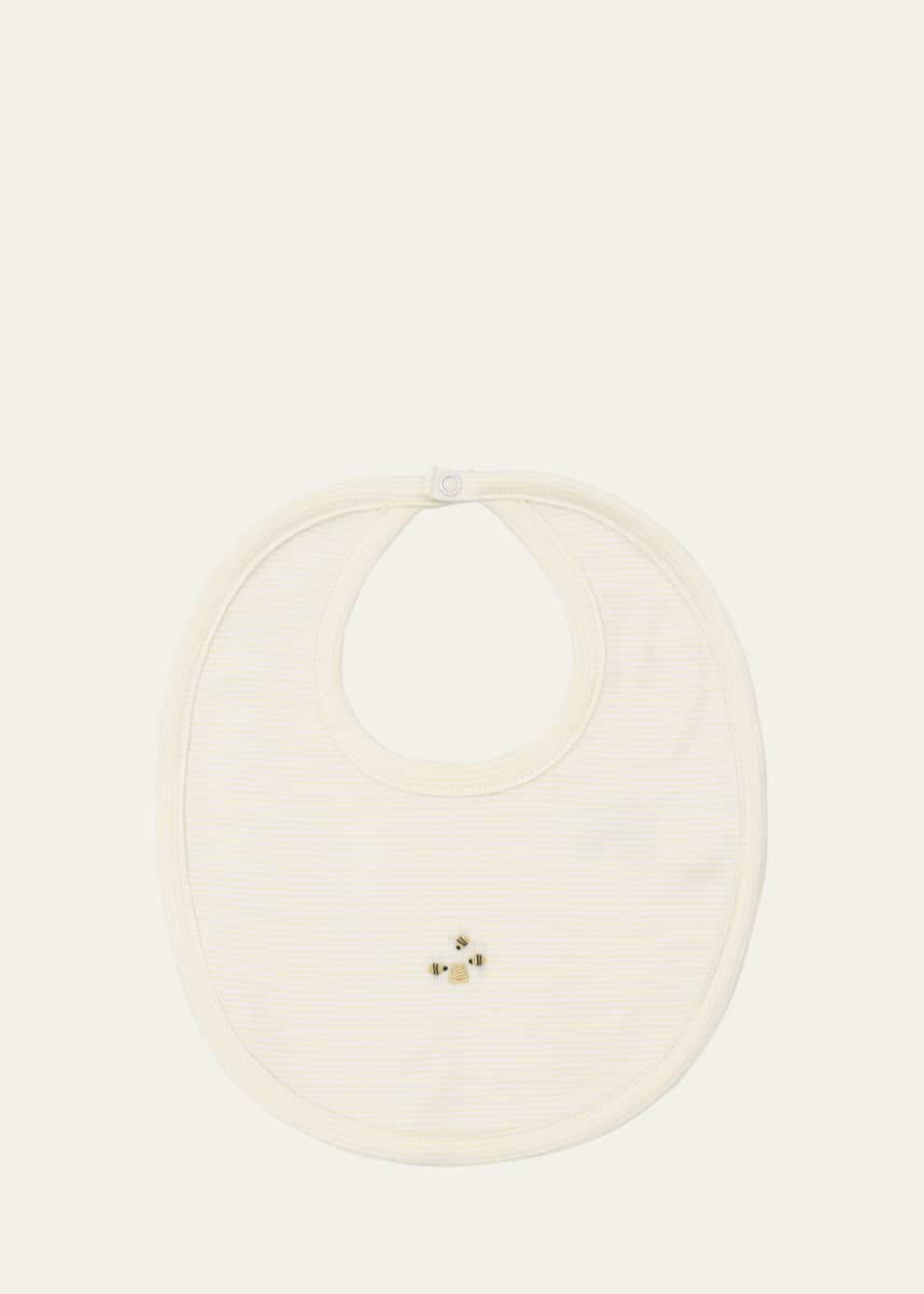 Kissy Kissy Kid's Bee Hive Hand Embroidered Bib