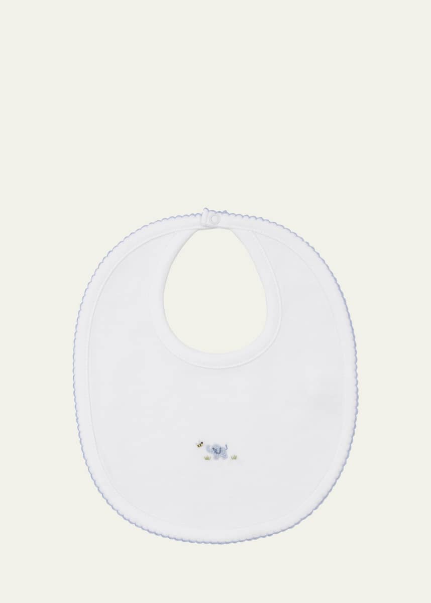 Kissy Kissy Premier Elephant Empire bib w hand emb