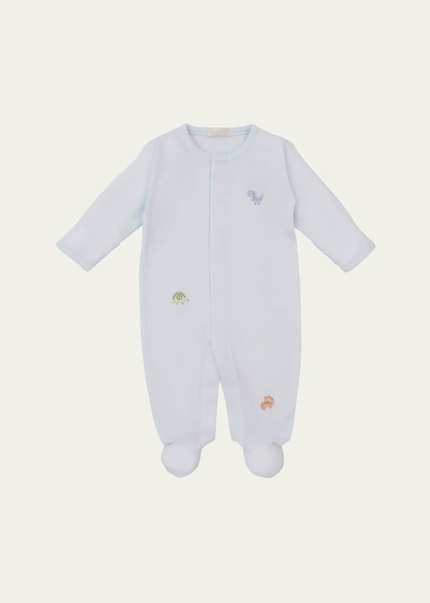 Kissy Kissy Boy's Dino District Hand Embroidered Footie, Size Newborn-9M