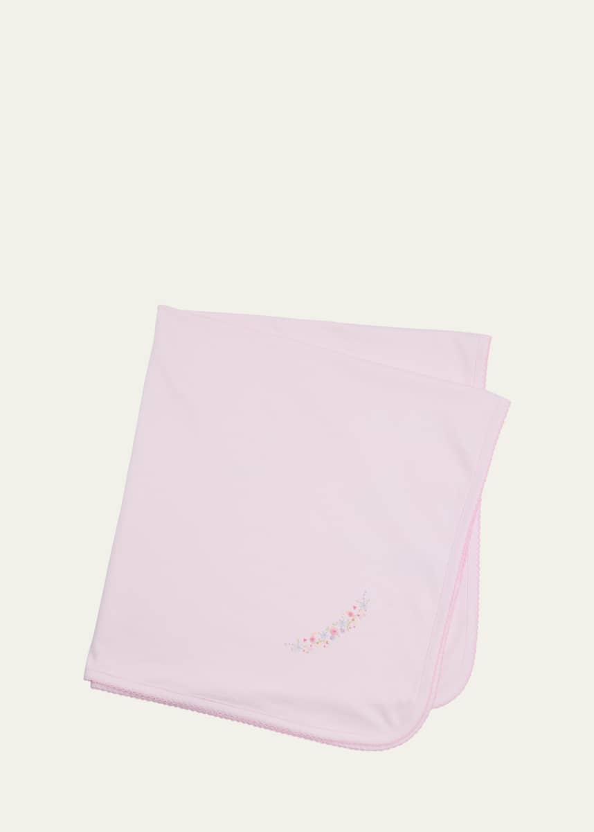 Kissy Kissy Flowers & Vines Embroidered Blanket