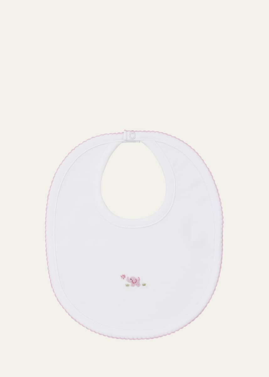 Kissy Kissy Girl's Premier Elephant Empire Embroidered Bib
