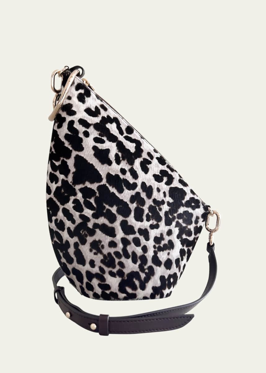 ESHA SONI Slope Leopard Calf Hair Crossbody Bag
