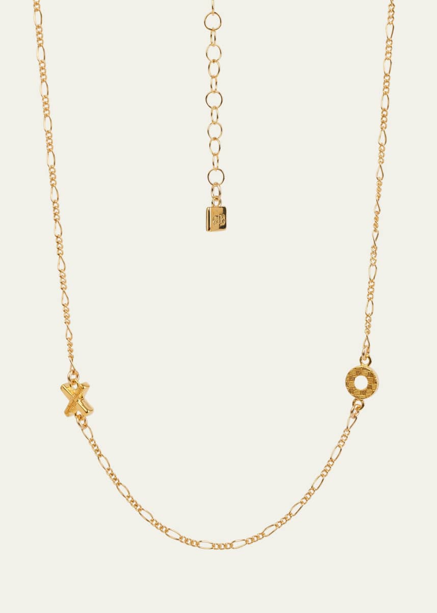 Gwen Beloti XO Woven Double Charm Necklace