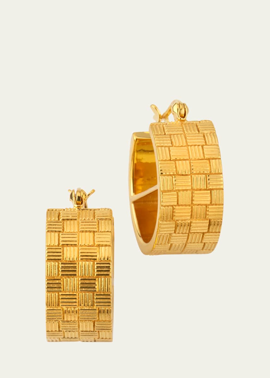 Gwen Beloti Woven Bar Hoop Earrings