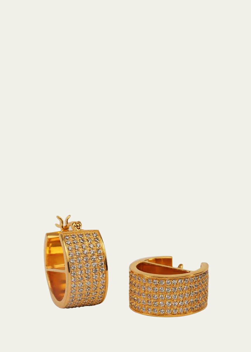 Gwen Beloti Pavé Bar Hoop Earrings