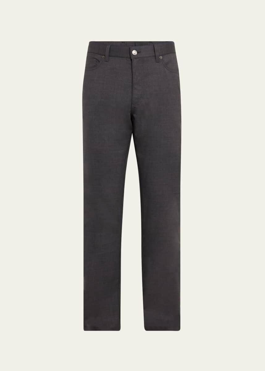 ZEGNA Men's Super 120s Wool Five-Pocket Pants