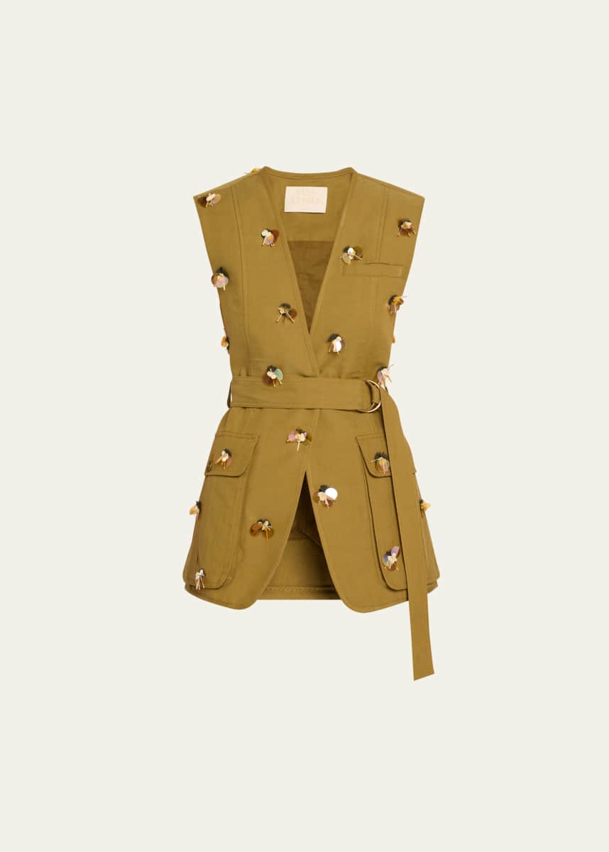 Ulla Johnson Twyla Embellished Wrap Vest