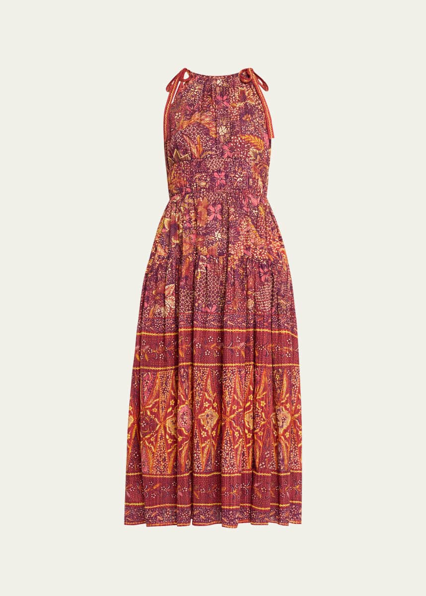 Ulla Johnson Essie Printed Sleeveless Midi Dress