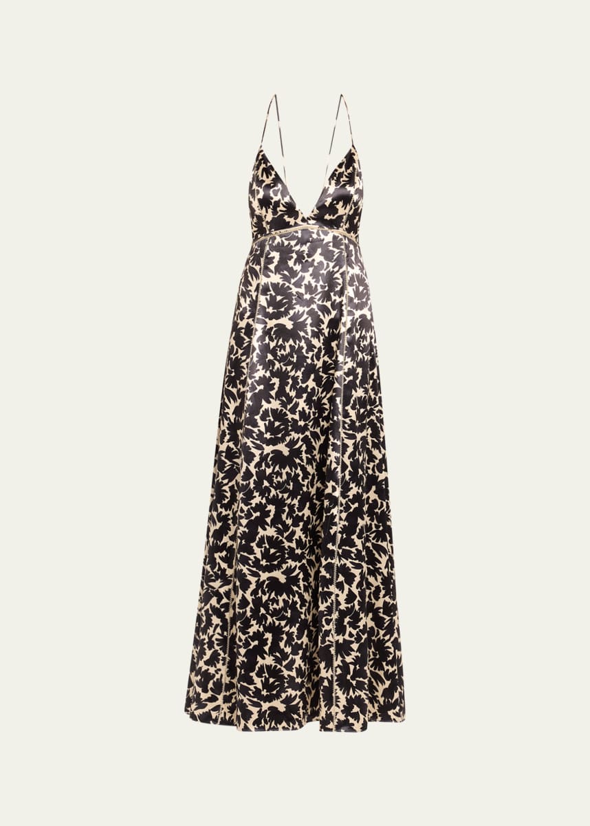 Ulla Johnson Evie Floral Satin Midi Dress