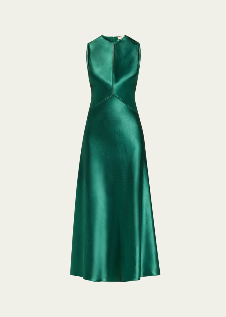 Ulla Johnson Lisbet Sleeveless Satin Midi Dress