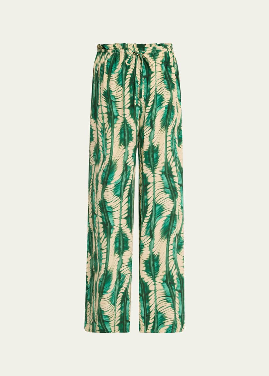 Ulla Johnson Sawyer Fluid Silk Twill Pants